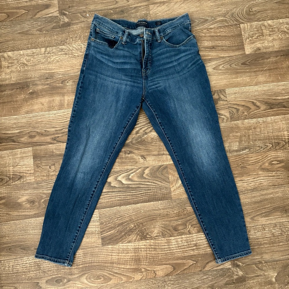 Lucky Brand Women Skinny Ankle Jeans — Medium Dark Blue Wash